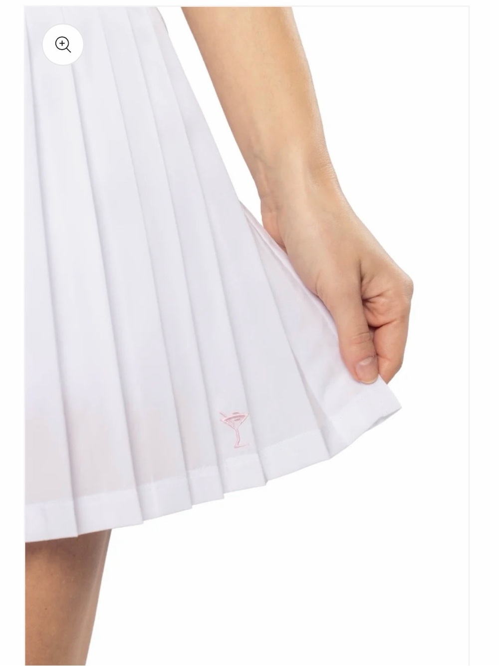 Golftini White Varsity Pleated golf skirt 0239 - Picture 2 of 6